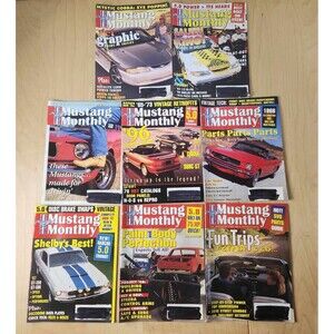 1996 Mustang Monthly Magazines 8 Issue Lot Hot Rod Muscle Cars Vintage